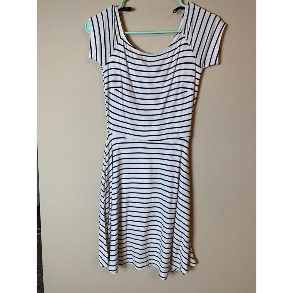 Off the shoulder striped dress